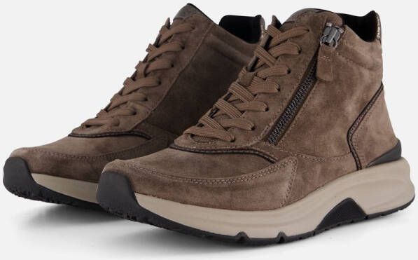 Gabor Rollingsoft Sneakers met sleehak vrijetijdsschoen veterschoen veterschoenen met uitneembare binnenzool