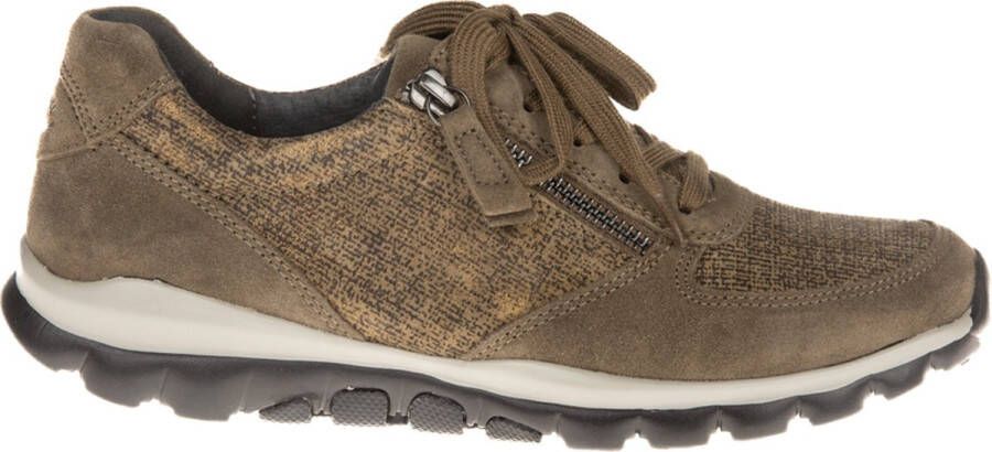 Gabor Rollingsoft Veterschoen Taupe Nubuck