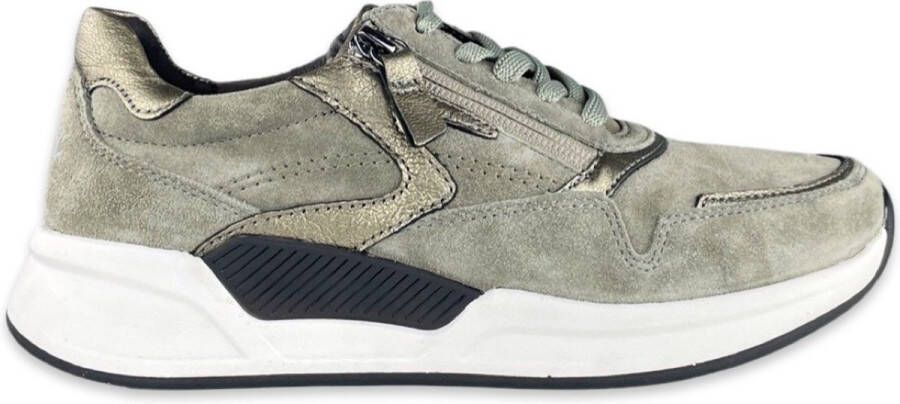 Gabor Rollingsoft Sneakers groen Suede Dames