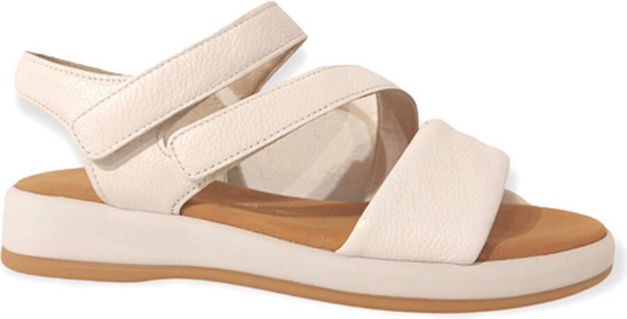 Gabor Witte Leren Sandalen Klittenbandsluiting White Dames - Foto 6
