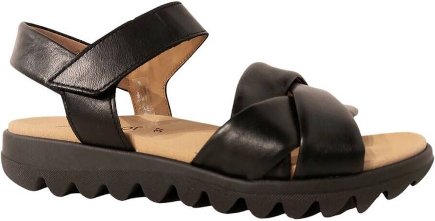 Gabor Sandalen zomerschoen wedge-sandaal comfort-schoen met klittenbandsluiting