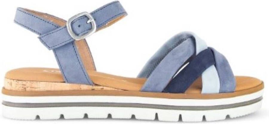 Gabor Sandaal Kruisband Blauw Combi