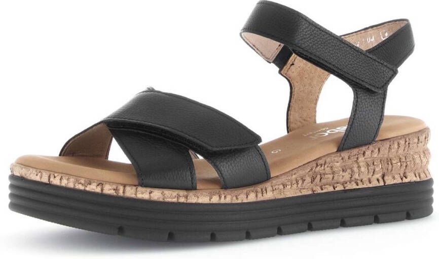 Gabor Sleehaksandaaltjes Genua riemchensandaal comfort-schoen zomerschoen stretchinzet breedte g