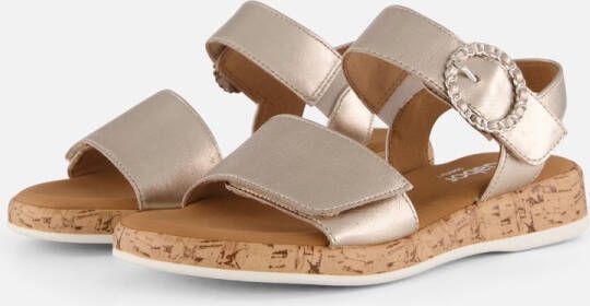 Gabor Sleehaksandaaltjes Rhodos riemchensandaal comfort-schoen zomerschoen met mooie sierspeld