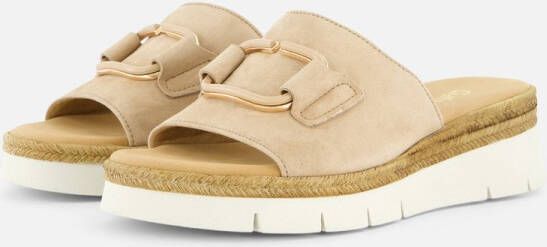 Gabor Samtchevreau Pantoffels Beige Dames