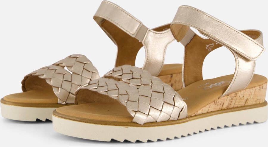 Gabor Iridescent Leather Sandals Gray