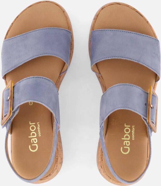 Gabor Sandalen blauw Synthetisch Dames