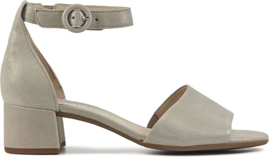 Gabor Sandalen Dames Damesschoenen Suède Blokhak hoogte 4 cm 22.902 glitter Beige