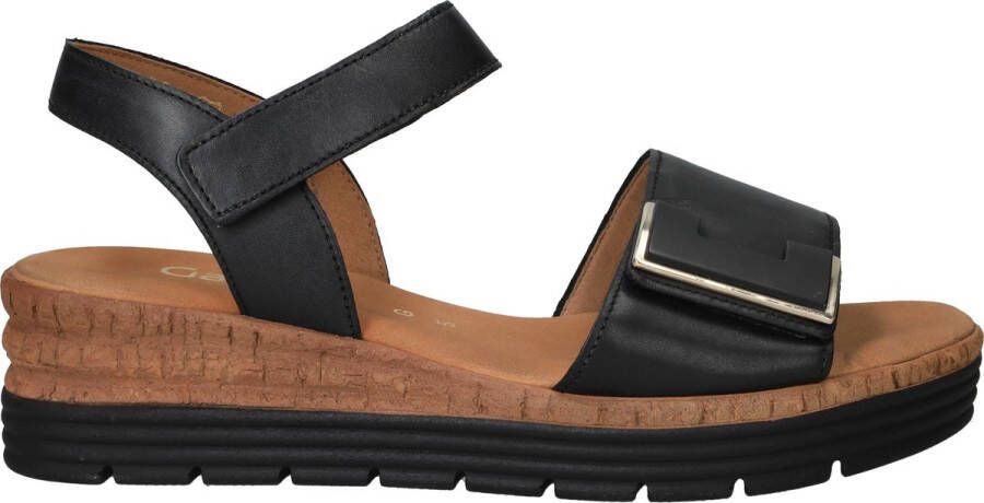 Gabor Sandaaltjes Genua sleehak zomerschoen sandalen met klittenbandsluitingen breedte g
