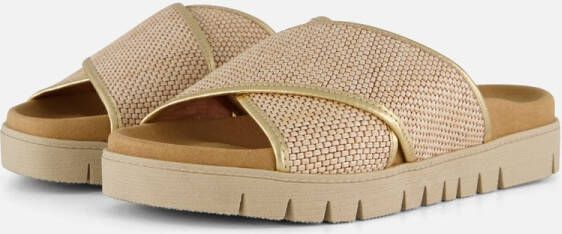 Gabor Sandalen goud Textiel Dames
