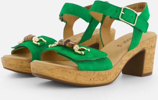 Gabor Sandalen groen Suede Dames