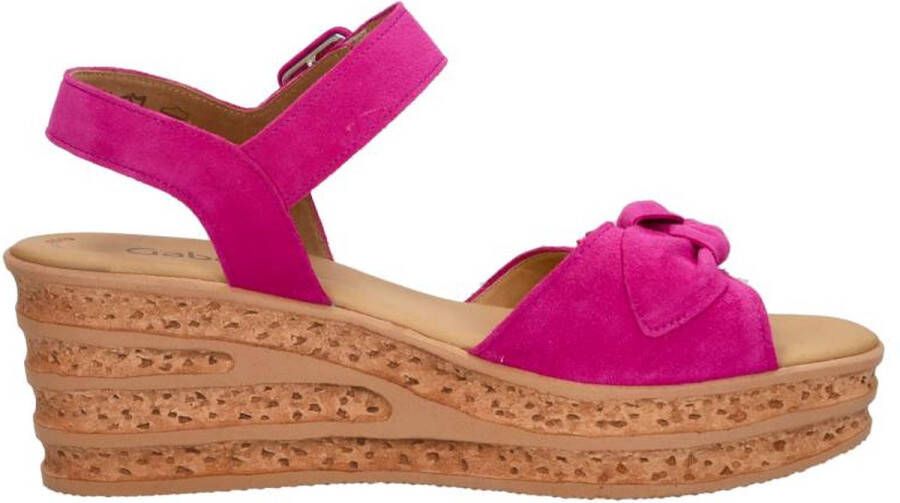 Gabor Gele suède sandaal voor dames Pink Dames