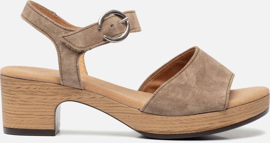 Gabor Sandalen met hak beige Suede Dames