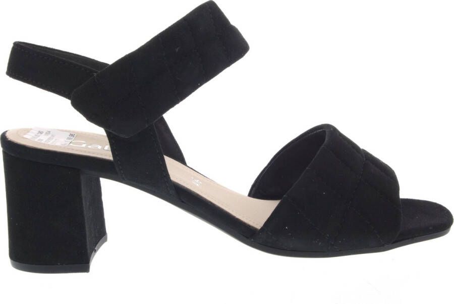 Gabor Zwarte Suède Sandalette met 6cm Hak Black Dames