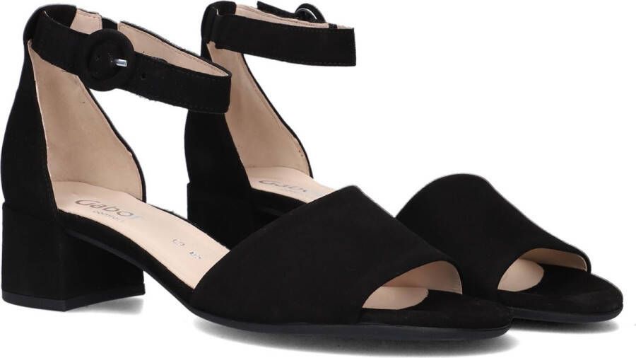 Gabor Sandalen met hak zwart Suede Dames