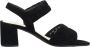 Gabor Zwarte Suède Sandalette met 6cm Hak Black Dames - Thumbnail 1