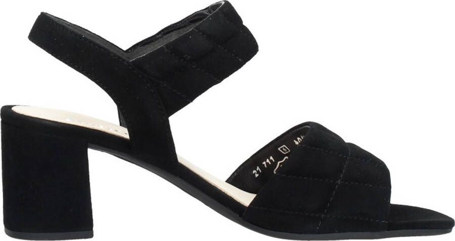 Gabor Zwarte Suède Sandalette met 6cm Hak Black Dames