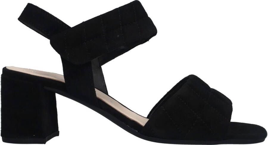 Gabor Zwarte Suède Sandalette met 6cm Hak Black Dames