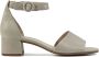 Gabor Sandalen Dames Damesschoenen Suède Blokhak hoogte 4 cm 22.902 glitter Beige - Thumbnail 1