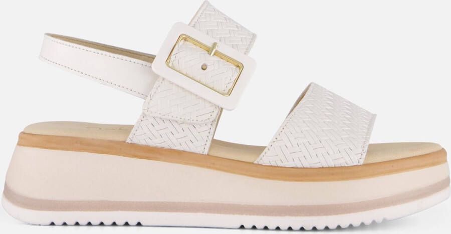 Gabor Witte Leren Sandalen White Dames