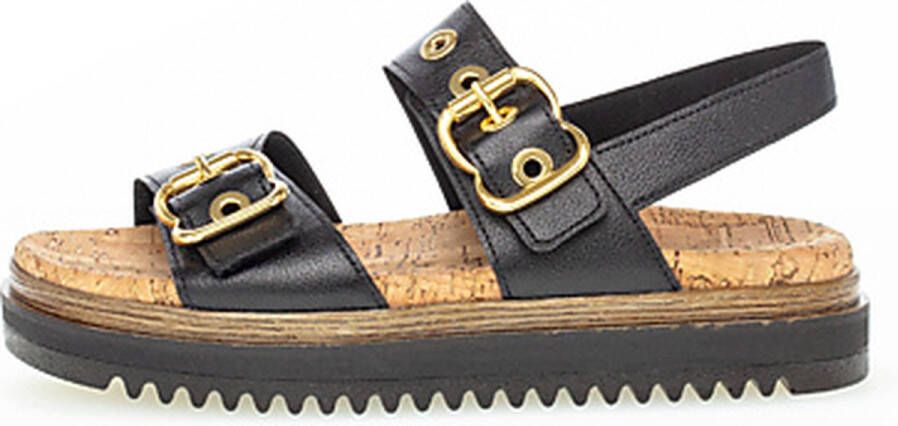 Gabor Zwarte Casual Open Sandalen voor Vrouwen Black Dames