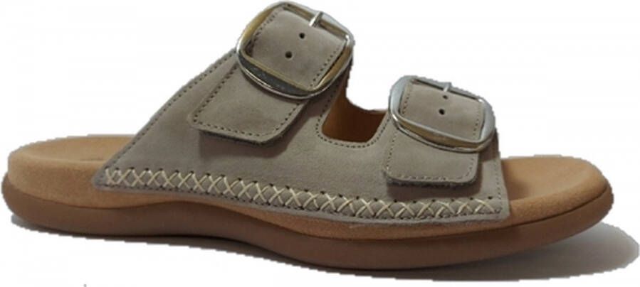 Gabor Slipper 83.703.12 Taupe Grijs Nubuck 7½