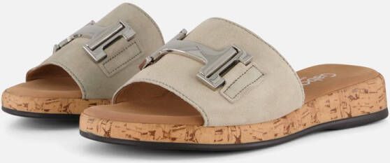 Gabor Slippers grijs Textiel Dames