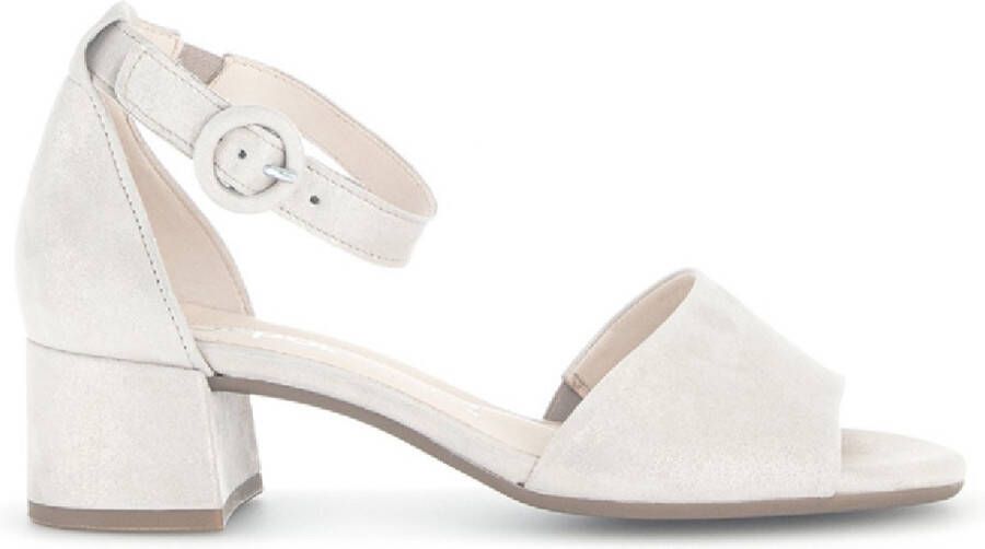 Gabor Sandalen Dames Damesschoenen Suède Blokhak hoogte 4 cm 22.902 glitter Beige