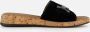Gabor Slippers zwart Textiel Dames - Thumbnail 1