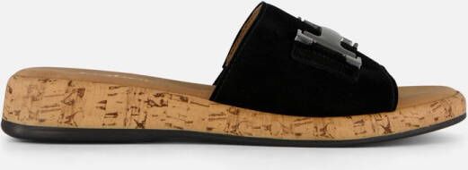 Gabor Slippers zwart Textiel Dames