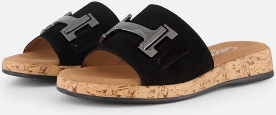 Gabor Slippers zwart Textiel Dames