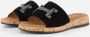 Gabor Slippers zwart Textiel Dames - Thumbnail 3