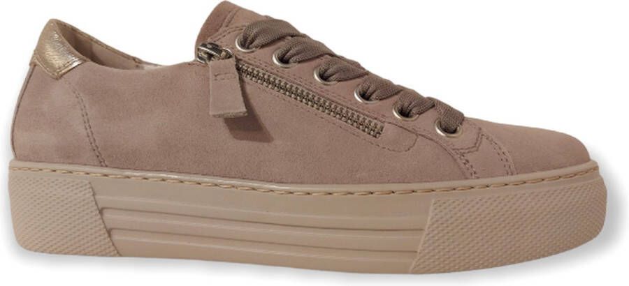 Gabor Sneaker 26.465.12 Metal Puder Taupe Suède