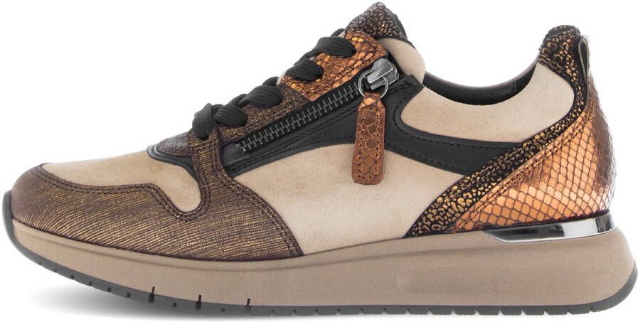 Gabor Sneaker 76.466.40 Bruin Beige Combi Wijdte H