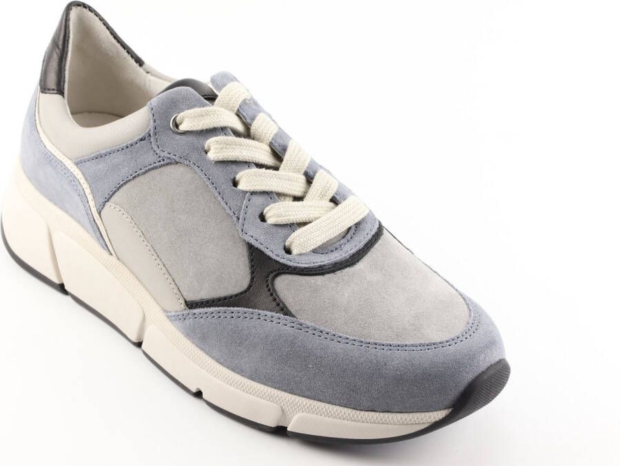 Gabor Sneaker 96.475.30 Grijs Blauw Combi Suède 4½ 37½