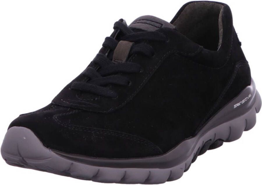 Gabor Rollingsoft Sneakers met sleehak met logo-opdruk op de hiel vrijetijdsschoen lage schoen veterschoen