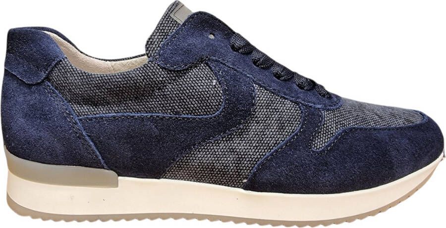 Gabor Blauwe Leren Sneakers Blue Dames