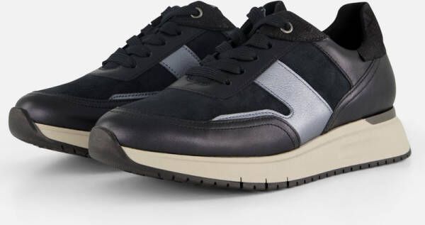 Gabor Sneaker Donker Blauw Nubuck Leer Metalli