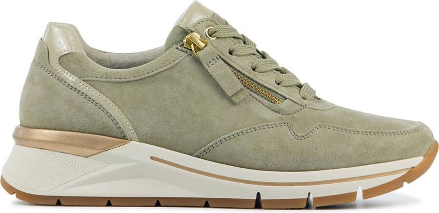 Gabor Sneakers Dames Lage sneakers Damesschoenen Suède 86.587 Groen -  Schoenen.nl
