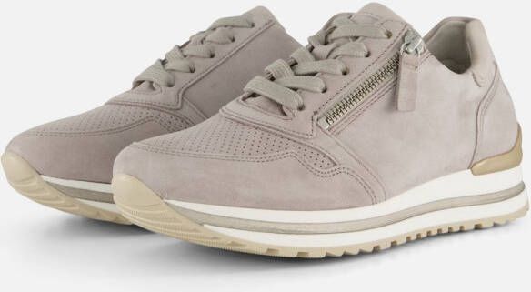 Gabor Sneakers met sleehak Turijn met lichte perforatie vrijetijdsschoen lage schoen veterschoen