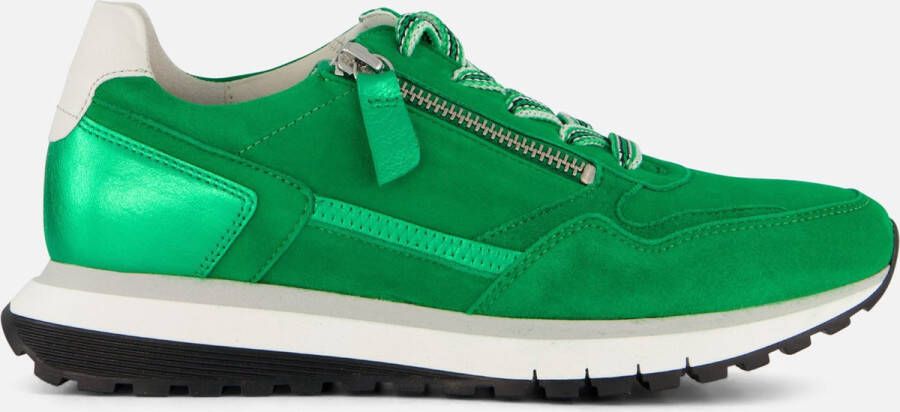 Gabor Sneakers groen Suede Dames