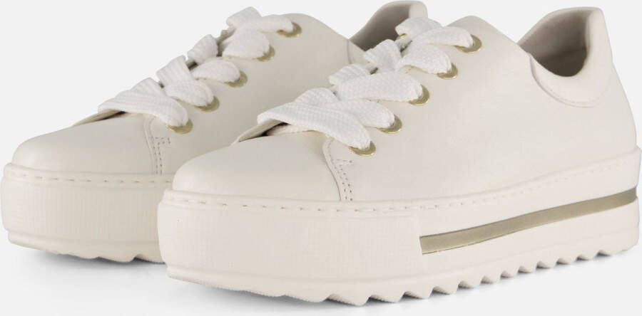 GABOR Lage Sneakers Dames 496 Maat: 37 5 Materiaal: Leer Kleur: Wit