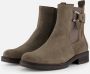 Gabor Suede Beige Enkellaarzen Dames Beige - Thumbnail 1