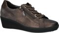 Gabor Taupe Veterschoenen met Sleehak Optifit - Taupe