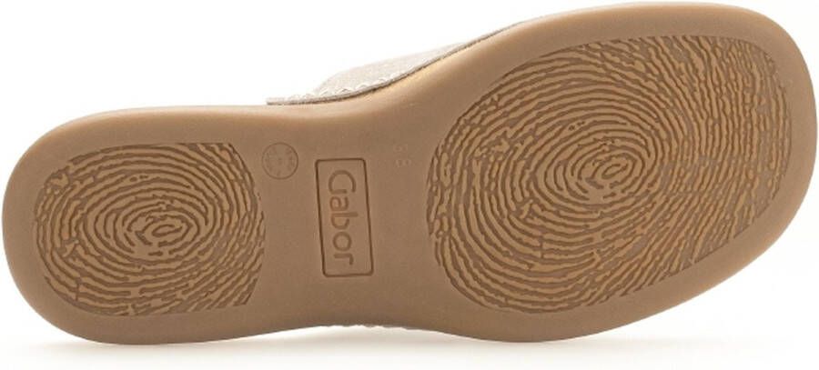 Gabor Iridescent Velvet Leren Teen-Loop Muiltjes Gray Dames