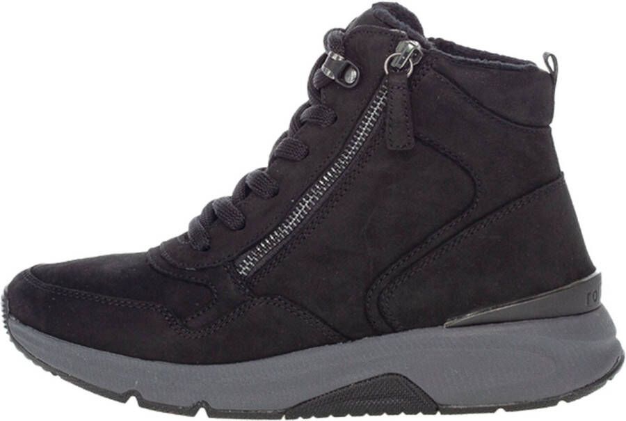 Gabor rollingsoft sensitive 56.885.47 dames rollende wandelsneaker zwart
