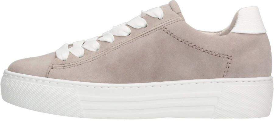 Gabor Beige Suède Veterschoenen met Extra Enkelondersteuning Beige Dames