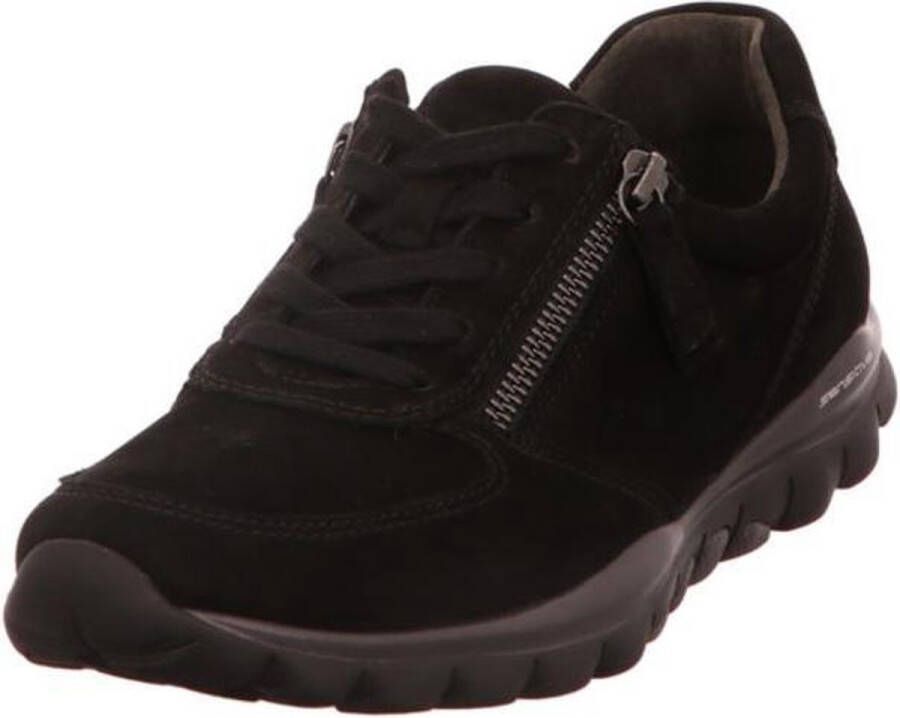Gabor Rollingsoft Sneakers met sleehak vrijetijdsschoen lage schoen veterschoen met optifit verwisselbare inlegzool