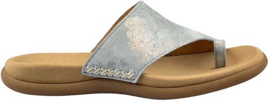 Gabor 23.700-66 Caruso Metallic Aquamari-slipper -slipper voetbed
