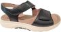 Gabor Zwarte Leren Dames Sandalen Rolling Soft Zwart - Thumbnail 1
